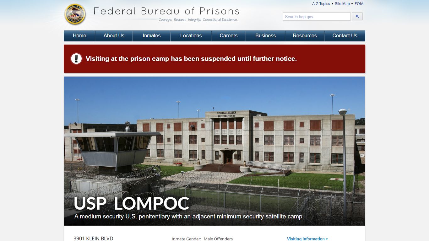 USP Lompoc - Federal Bureau of Prisons